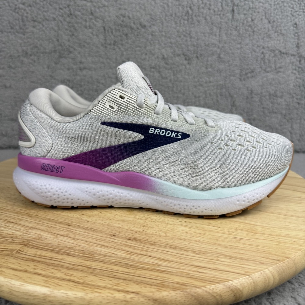 Brooks Ghost 16 Womens Size 6.5 D Wide Gray Running‎ Athletic Gym Training Shoes